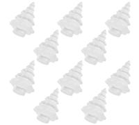 10 Pièces Cône en Mousse Sapin de Noël Blanc 150mm | Forme Conique Solide, Surface Peignable, Projet Scolaire et Activités D’équipe, Mini Décoration Saisonnière