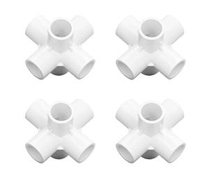10 Pièces Connecteur coudé d'angle de Tuyau en Plastique PVC 20 Mm de Diamètre Intérieur e, Raccords de Tuyauterie à 6 Voies pour Tuyau en PVC, Joint de Sortie Latérale,