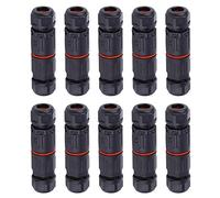 10 pièces connecteur de câble électrique étanche, IP68 3 connecteurs étanches à 3 Broches Prise de Courant de raccord extérieur, raccord de connecteur de Fil étanche