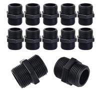 10 Pièces Connecteur de Tuyau, 1" Connecteur à Double Filetage Mâle Raccord de Tuyau, Raccords Filetés de Tuyaux pour Plantation Verte et l'Irrigation Jardin