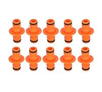 10 pièces connecteur de tuyau d'arrosage raccord de Joint de mamelon à 2 voies étanche accessoire d'arrosage d'irrigation en plastique ABS Durable pour l' pelouses jardins