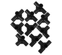 10 Pièces Connecteurs D’armoire en Plastique Noir 16mm | pour Placards et Entrées, Assemblage Rapide, Ajustement Précis, Stabilité Renforcée, Système 90 Degrés