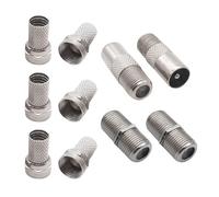 10 Pièces Connecteurs De Câble Coaxial Connecteurs Mâles F Connecteurs À Vis Coaxiaux Connecteurs De Câble Satellite Tv Câble Coaxial D'Antenne