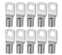10 Pièces Cosses 50mm² M8 Non Isolées Cosses à Electriques Sertir SC en Cuivre Étamé Connecteur de Câble Anneau M8 Battery Terminals Annea pour Voiture Batterie Panneaux Solaires Bricolage
