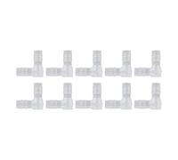 10 pièces coude tuyau barbe 90 degrés coude L raccord égal barbelé Joint épisseur Mender Union connecteur pour gaz liquide Air ligne tube tuyau (8mm)