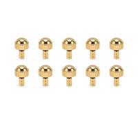 10 pièces Couronne de montre dorée en alliage, pièces de rechange étanches, accessoire de rechange pour la réparation de la tête de montre pour horloger, ensemble de couronnes