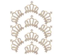 10 Pièces Couronne Décorative en Alliage Étincelant | Forme Couronne, Brillance Lumineuse, Usage Mariage et Bijoux, pour Ateliers, Boutiques et Présents