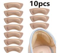 10 pièces Coussinets de talon anti-friction doux et confortables, empêchent le glissement du talon 5 paires,10 paires,20 pairesUnicolorePolyester