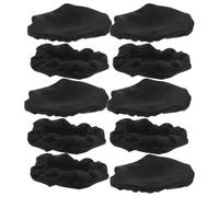 10 Pièces Coussinets d'oreille Noirs en Coton | Protection Anti-poussière, Entretien Facile, pour Écouteurs et Casques, Usage Voyage et Travail