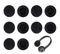 10 Pièces Coussinets d'oreille pour Casque Audio, 50 Mm Coussinets en Mousse, Coussinets de Remplacement en Mousse Noire Pads Audio Rechange Noirs pour Sennheiser PX100 PX130 PX100II PX131 PC30 PX