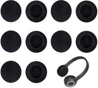 10 Pièces Coussinets d'oreille pour Casque Audio, 50 Mm Coussinets en Mousse, Coussinets de Remplacement en Mousse Noire Pads Audio Rechange Noirs pour Sennheiser PX100 PX130 PX100II PX131 PC30 PX