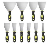 10 Pièces Couteau à Enduire,Spatule enduit, spatules en acier inoxydable,Pour gratter les murs et enlever les revêtements