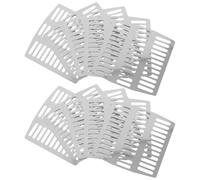 10 Pièces Couvercle de Purge en Acier Inoxydable à Ressort | Maille Fine Empilable, Drainage, Profil Fin Argenté, Usage en Salle de Bain et Sous-sol