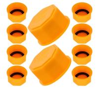 10 Pièces Couvercle de Rechange en Plastique PP Jaune | Filetage Grossier Antidérapant, Joint Sécurisé, Manipulation Facile, Compatible Bidons Carburant Extérieur et Tout Usage