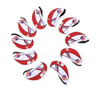 10 pièces couvertures de Club de Golf, couvertures de Fer de Golf en Tissu côté imperméabilisation de Protection Facile à Utiliser Couvre-têtes de Golf durables pour la Plupart (Rouge)