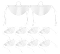 10 Pièces Couvre-Bouche Transparent en Plastique PVC | Haute Transparence, Protège les Gouttelettes, Service au Comptoir Alimentaire, Camion-restauration