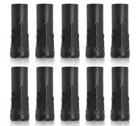 10 Pièces Couvre-Douille En Forme De Bougie, 3 Pouces De Haut Couvercle De Bougie En Fer Manchons D'égouttement Manchons De Bougie En Métal Base De Candélabre Pour Lustre E14(Noir)