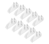10 Pièces Crochet Mural Invisible sans Trace en PP Blanc pour Cadres | Fixation Discrète, Design sans Jointure, Usage Intérieur sur Mur ou Armoire, pour Certificats et Photos