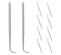 10 Pièces Crochet pour Dreadlocks, Petit Outil Métallique | Surface Polie Lisse, Poignée Courte Ergonomique, pour Mèches, Pose à Domicile et Montage de Perruques