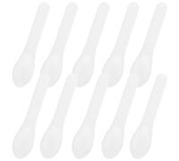 10 Pièces Cuillère Doseuse de Crème Visage en Plastique Blanc, Forme | Dosage Précis et Hygiénique, Surface Lisse Facile à Nettoyer, pour Lotion et Contenants de Voyage