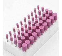 10 pièces Cylindrique Céramique Monté Point Pierre De Meulage Tête Perceuse À Roue Outils Rotatifs Meule Tête De Meulage Abrasive, 3mm x 8mm