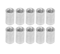 10 pièces d’écrou de raccord M12x1,75, connecteur rond en acier inoxydable 304 pour tige, fixation à filetage femelle pour la maintenance mécanique et des pipelines, résistant à la