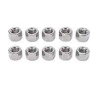 10 pièces d’écrous de raccord hexagonaux M12 en acier inoxydable, écrou de connexion pour tige filetée, fixation à filetage femelle pour l’extension de tiges filetées, avec un