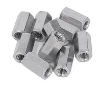 10 pièces d’écrous de raccord hexagonaux M8, écrou de connexion pour tige en acier inoxydable 304, rallonge de tige filetée avec filetage intérieur lisse pour usage domestique et