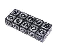 10 PièCes D6 DéS PolyéDriques NuméRos à Bords CarréS DéS à 6 Faces Perles Table Jeu De SociéTé pour Bar Club FêTe DéS PolyéDriques Paillettes Violettes