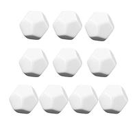 10 pièces d'angle pentagonal 12 côtés cubes blancs outils mathématiques pour enfants jouets éducatifs accessoires de jeu de société acrylique cube cas