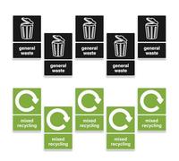 10 Pièces D'Autocollants De Poubelle, Autocollants De Marquage De Classification Des Déchets, Autocollants De Rappel Auto-Adhésifs Imperméables, Autocollants De Marquage De Poubelle Extérieure