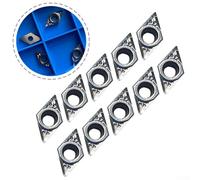 10 pièces DCGT070202-AK H01 pour inserts en carbure CNC pour usinage en aluminium, compatibles avec les supports DCGT 21.50.5-AK, haute résistance à l'adhérence, T