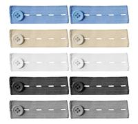 10 pièces de boucles d'extension, extensions de boutons de pantalon, rallonges de taille de pantalon, boucles de fixation à la taille, boucles d'extension réglables