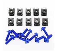 10 Pièces De Boulons À Vis En Alliage D'aluminium Et Clips En U Avec Écrou M5 5Mm Pour Accessoires De Modification De Motos, Scooters, Quads Et Cyclomoteurs