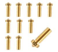 10 Pièces de Buses en Laiton, Volcano Buse en Laiton 0,4 mm, Pièces d'imprimante 3D, Nozzle Extrudeuse Tête d'impression pour Volcano Anycubic Vyper Kobra Max Artillery Imprimante Nozzle