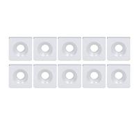 10 pièces de capuchons d’extrémité en alliage d’aluminium, plaque de recouvrement à trou unique pour équipements industriels CNC, capuchon d’extrémité en métal anodisé avec (Argent)