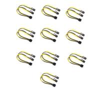 10 Pièces De Carte Vidéo Cpu 8 Broches Vers Image 30cm, Double 8 Broches (6 Broches + 2 Broches), Câble D'alimentation, Cordon De Séparation 1 À 2 Câbles D'alimentation