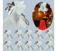 10 pièces de décorations de plafond en aluminium pour Noël, cloches en aluminium pour Noël à suspendre au mur ou au plafond, décoration de sapin de Noël et de maison pour les fêtes de fin d’année (10