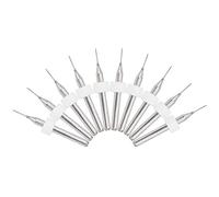 10 Pièces de Forets à Buse D'aiguille de Nettoyage de 0,4 Mm, Kit en Carbure de Tungstène adapté aux Cartes PCB SMT CNC, aux Plastiques, avec Aiguilles et Pinces en Acier