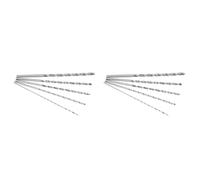 10 Pièces de Forets Hélicoïdaux Extra Longs, Ensembles de Forets en Acier Rapide, Foret Hélicoïdal à Tige Droite pour Bois, Plastique et Aluminium 2-5mm