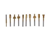 10 pièces de fraises rotatives en carbure de menuiserie, mèche de routeur de gravure sur bois pour le perçage de sculpture sur bois bricolage, couteau de en acier rapide avec