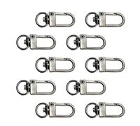 10 Pièces De Lanières Pivotantes Crochets À Pression Crochets De Porte-clés Fermoirs À Griffes De Homard En Métal Clips De Porte-clés Pour La Fabrication De Bijoux De