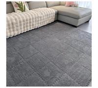 10 PièCes De Mousse ImbriquéE Fuzzy Mat Flooring Tapis Moelleux, Carreaux De Sol Carrés En Peluche, Tapis Rampants Pour Salon, Chambre à Coucher (TYP-2,30 * 30 * 1.0CM)