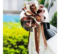 10 pièces de nœuds de mariage pour voiture, nœuds décoratifs pour antenne de voiture, décoration de mariage pour voiture, ruban de voiture en arc, nœuds faits à la main, décoration pour mariage