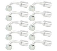 10 pièces de raccord en aluminium pour climatisation automobile, coude à 90° ; joint d’angle universel en aluminium à 90 degrés pour la rénovation des systèmes de climatisation