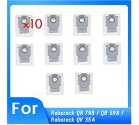 10 Pièces de Rechange pour Sacs à Poussière pour Aspirateur Robot pour Roborock QV 35A / QR 598 / QR 798