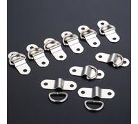 10 Pièces De Remorque De Bateau, Anneau D, Crochet D'arrimage Durable, Corde, Taquet, Ancre De Charge, Métal Plat, Sans Couture, Bouton D, Boucle Demi-Ronde