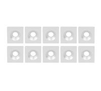 10 pièces de rondelles de plaque d'appui carrées, attaches en alliage d'aluminium avec un seul trou, rondelles argentées usinées CNC pour le support structurel et une installation (3030-monotrou)