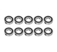 10 pièces de roulement à billes 6206-2RS, roulement à billes à gorge profonde à une rangée, à double étanchéité et à haute vitesse, dimensions 30 x 62 x 16 mm, roulements en acier