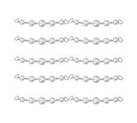 10 pièces de sangle en perles avec finition polie, sangle en chaîne de perles décoratives pour étuis de téléphone portable, sacs et chaussures, incluant un fermoir en métal pour br (Courte)